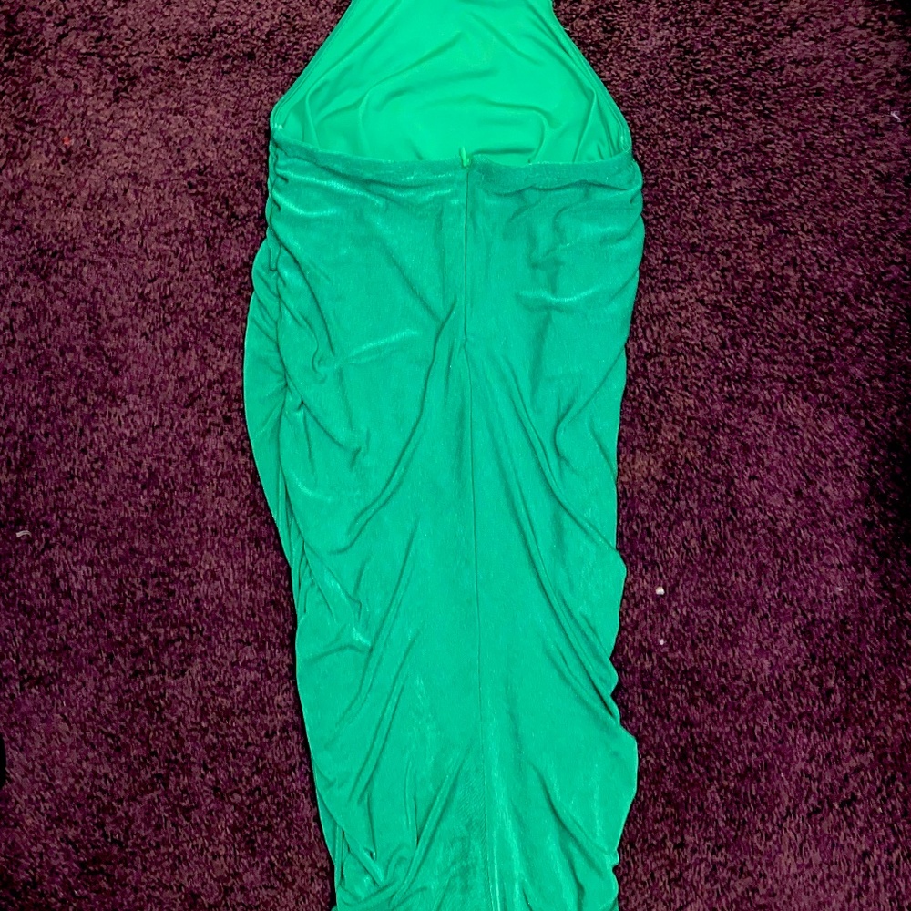 Lilyful Emerald Green Cutout Maxi Dress Emerald Stretch Tube Strapless - Picture 5 of 6